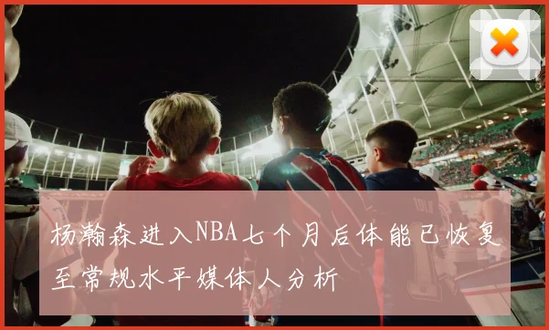 杨瀚森进入NBA七个月后体能已恢复至常规水平媒体人分析
